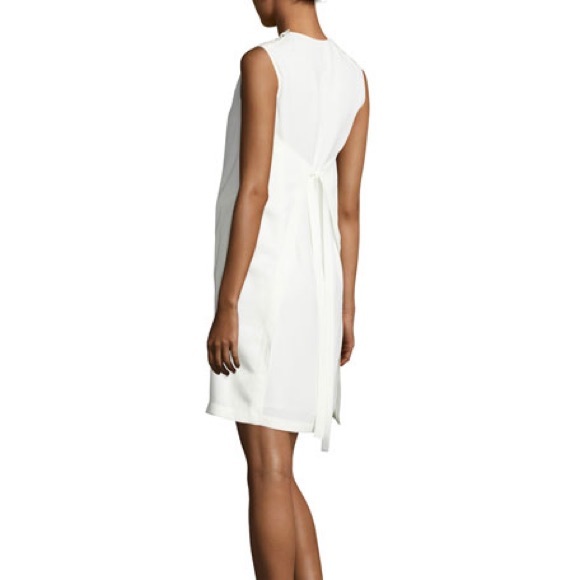 Helmut Lang White Crêpe Apron Mini Dress - Picture 2 of 6